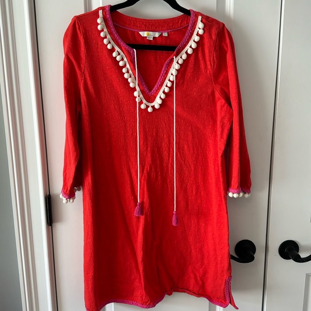Orange cotton Boden coverup in large